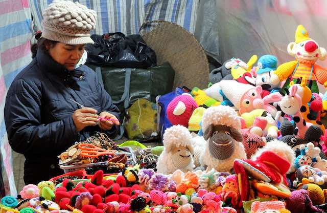 Woollen souvenir in Dalat city