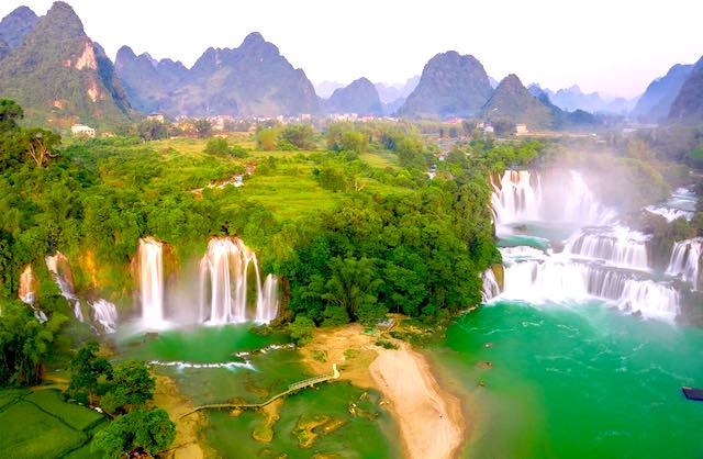 Ban gioc waterfall cao bang vietnam in September