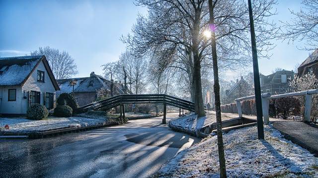 Ngôi làng Giethoorn vào đâu mùa đông