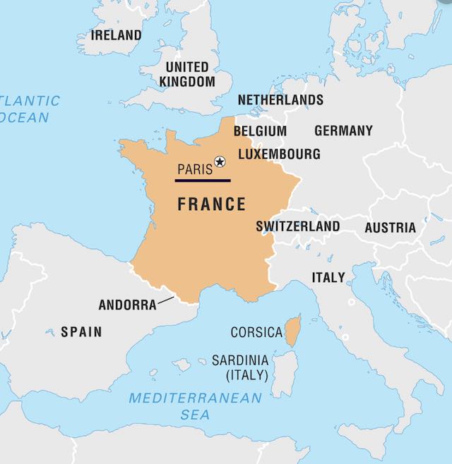 Du lịch paris pháp- bản đồ nước pháp